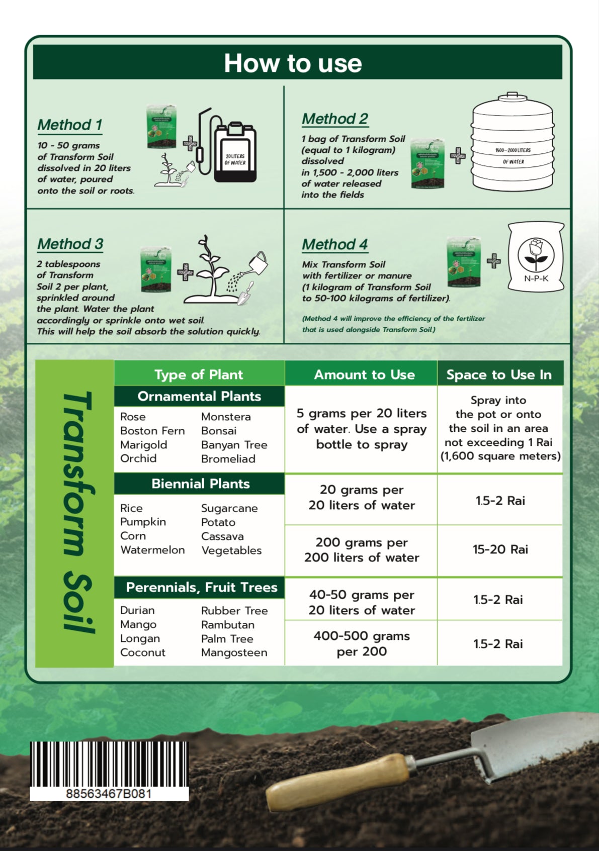 Transform Soil – Premium Organic Soil Enhancer (1 kg)