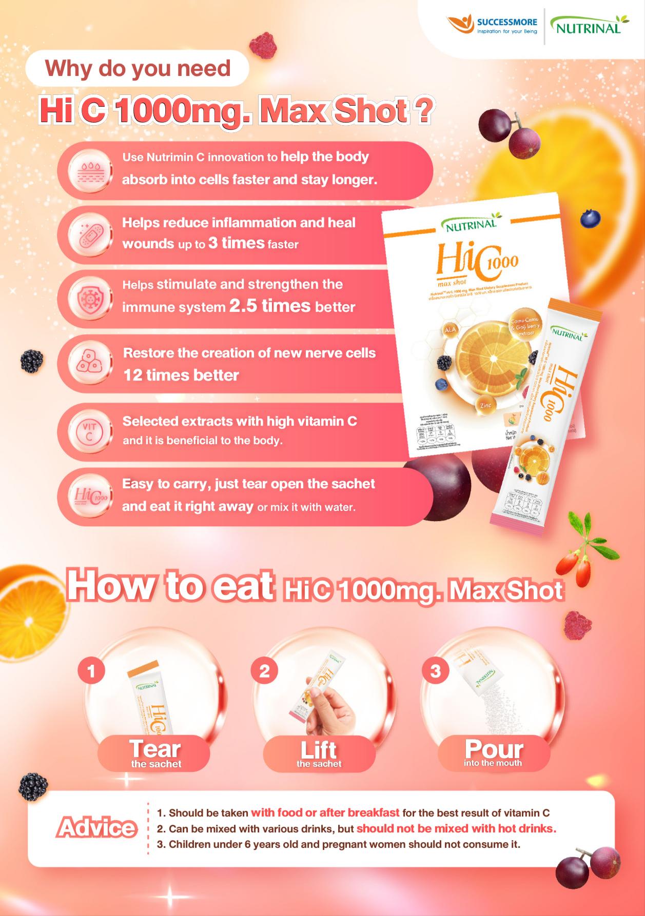 Hi C 1000mg Max Shot – High-Absorption Vitamin C